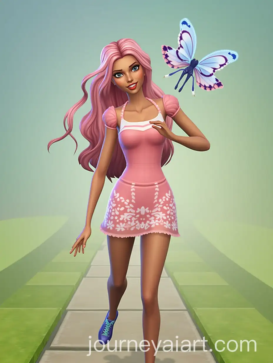 Winx-Bloom-Character-in-Sims-4-Style-with-Magical-Aura
