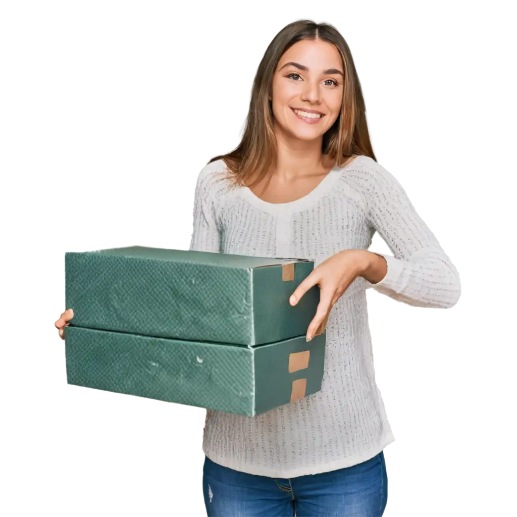 Cheerful-Person-Packing-Items-with-Care-and-Satisfaction-PNG-Image-for-Clear-HighQuality-Visuals