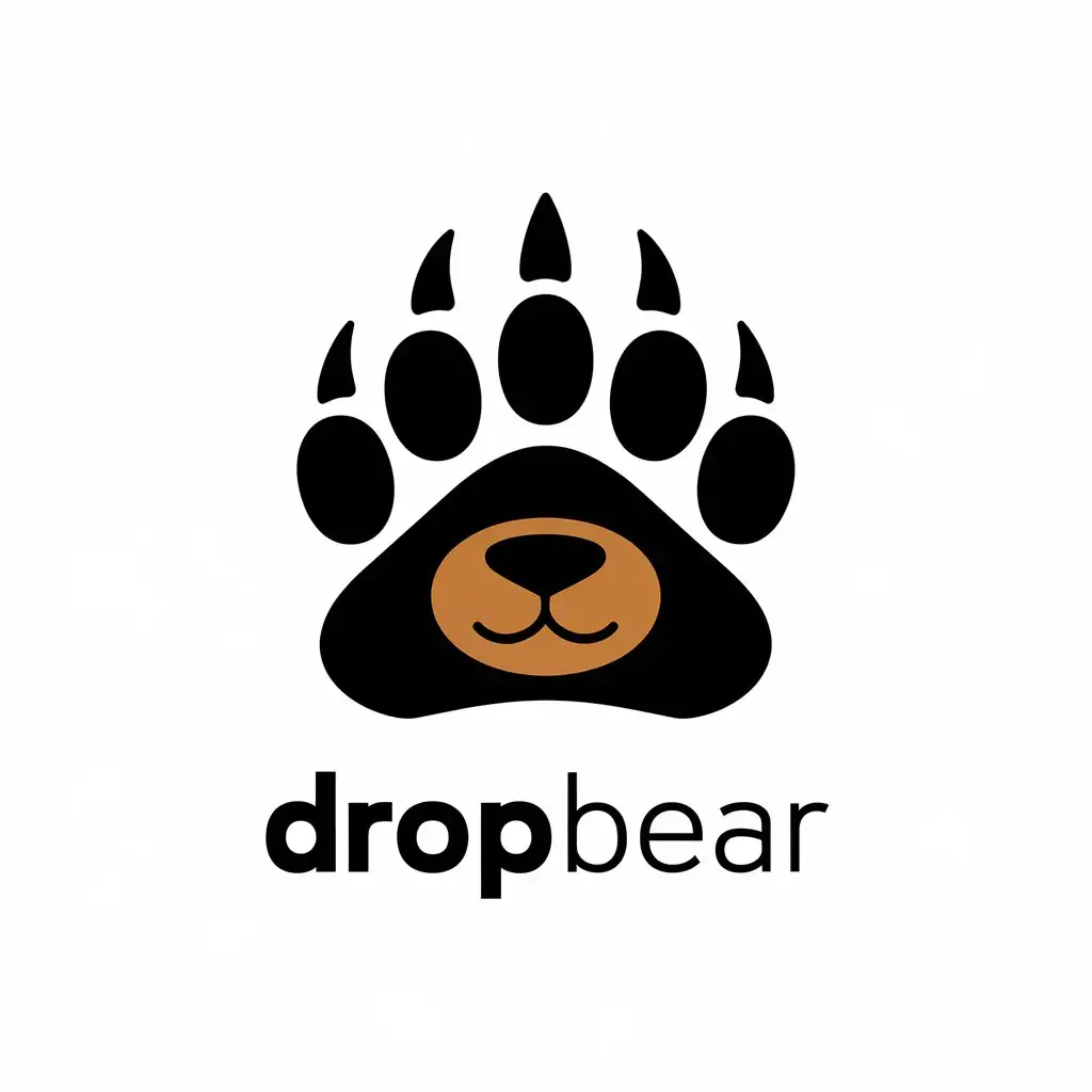 LOGO Design for Dropbear Bear Hand Symbol with Text for Legal Industry