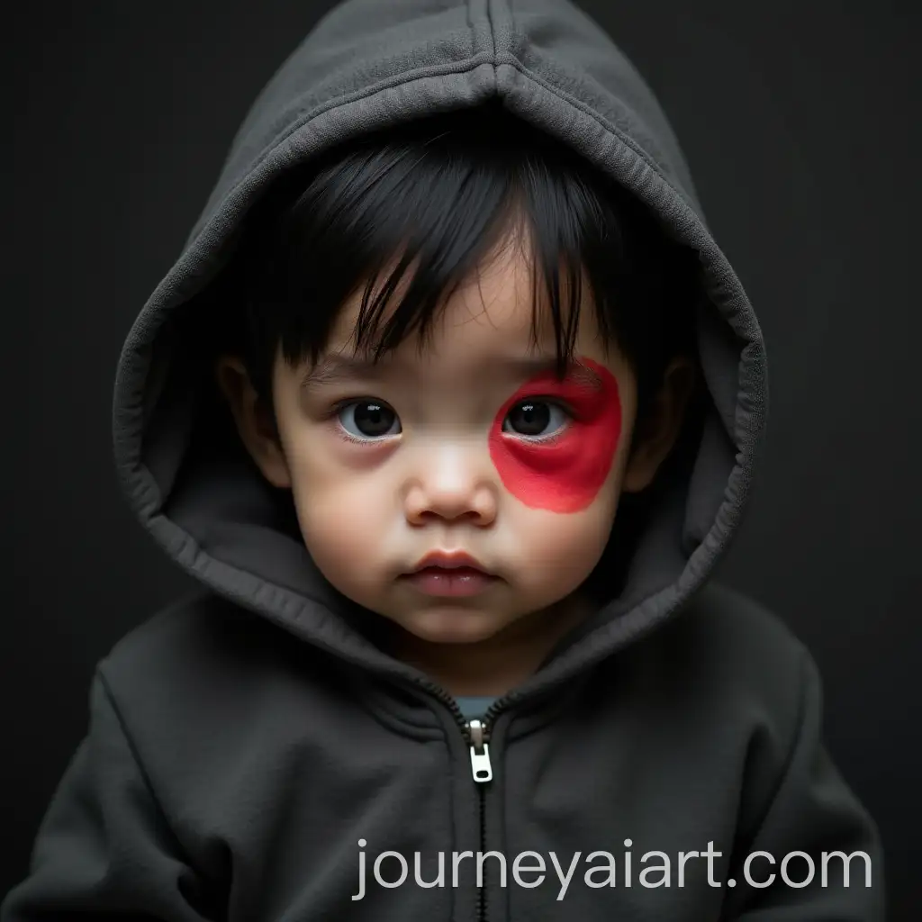 Baby-with-Red-Scar-in-Hoodie-Styled-as-a-Thug-South-Asian-Descent