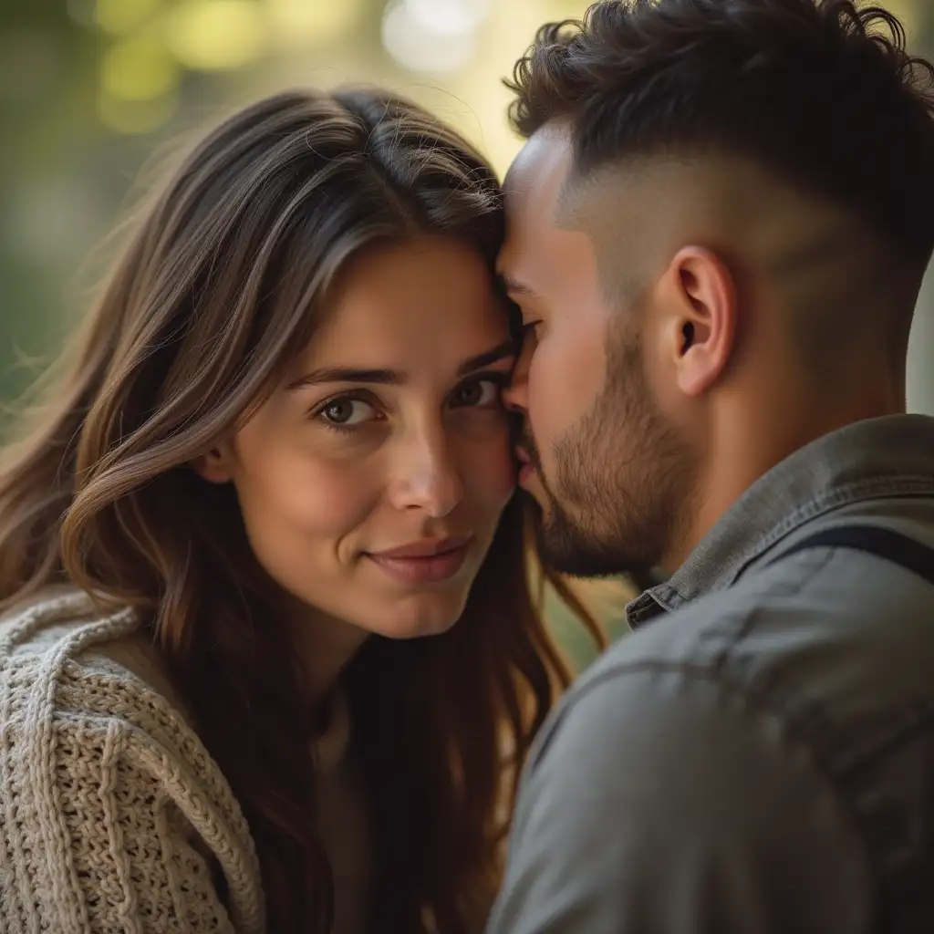 influence of stress on a young couple. photo