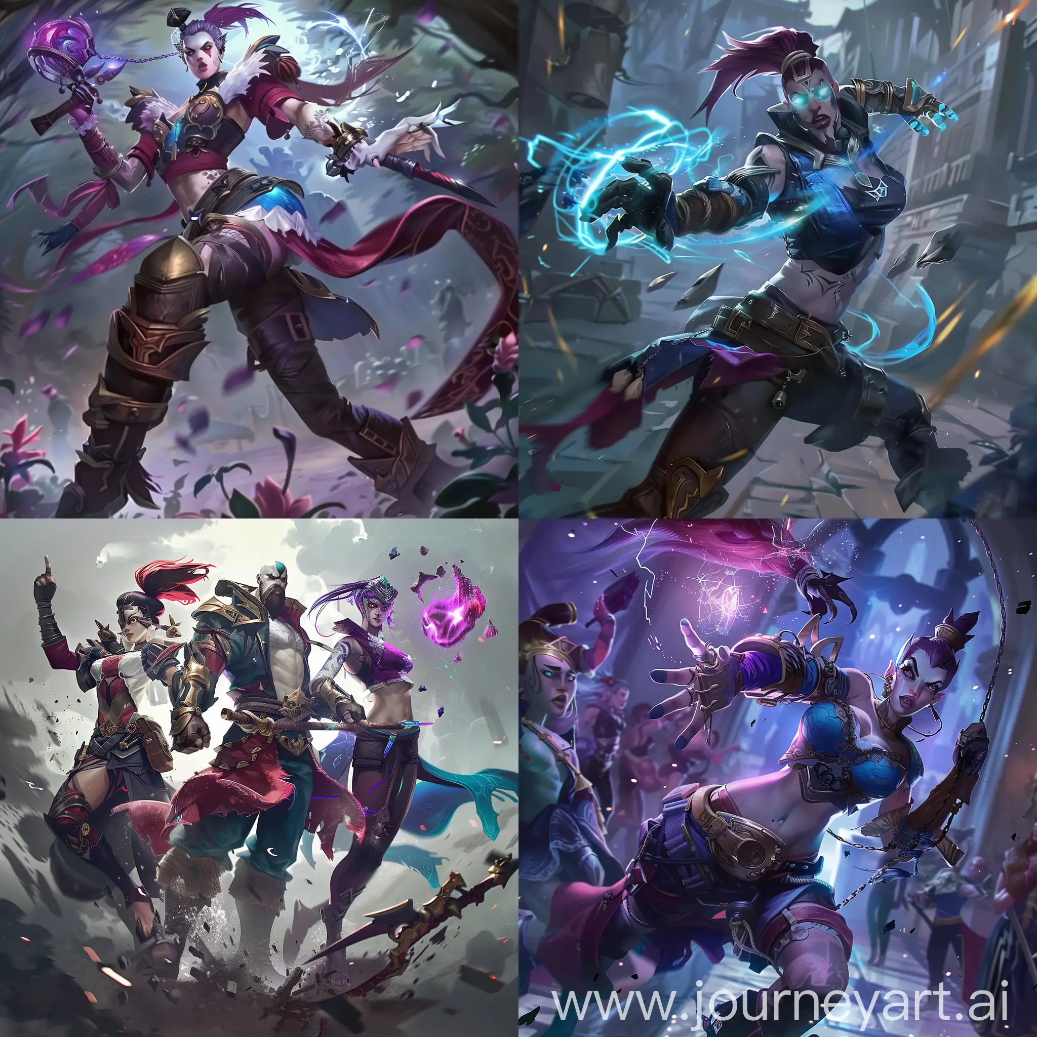 Dynamic-Characters-in-League-of-Legends-Style-Artwork