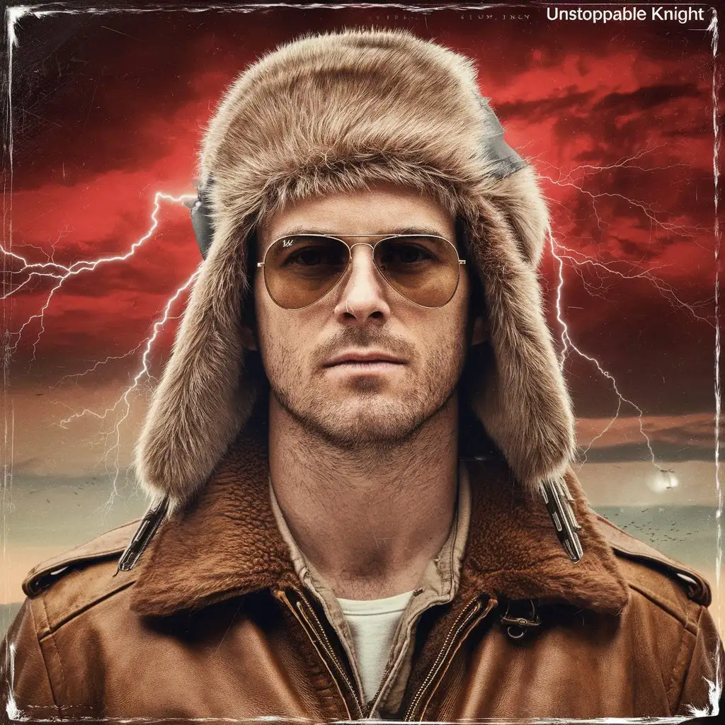 Portrait of Paul Walker with Furry Hat and Pilot Sunglasses