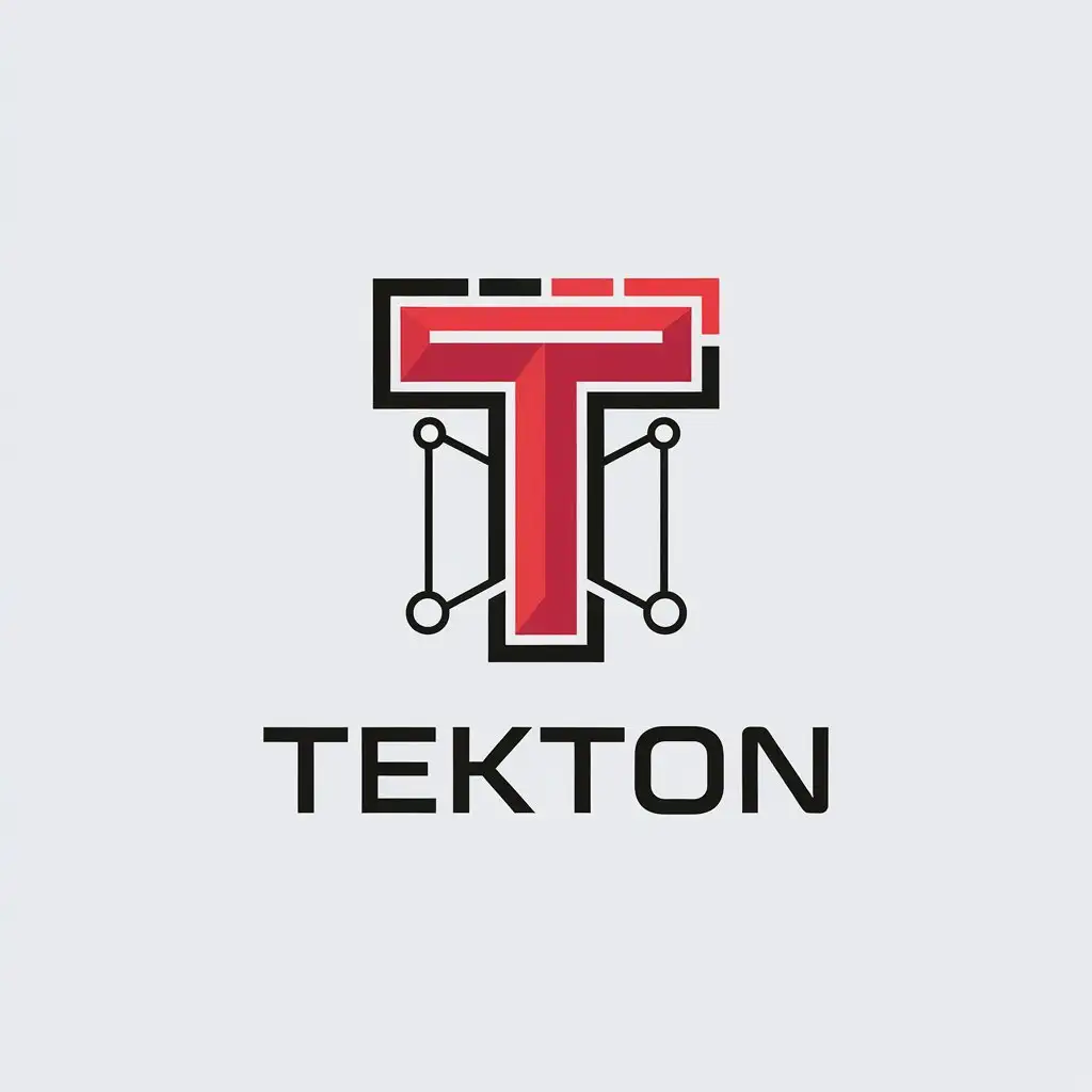 LOGO Design for TEKTON Red and Black March Dynamo Minimalistic Automotive Theme