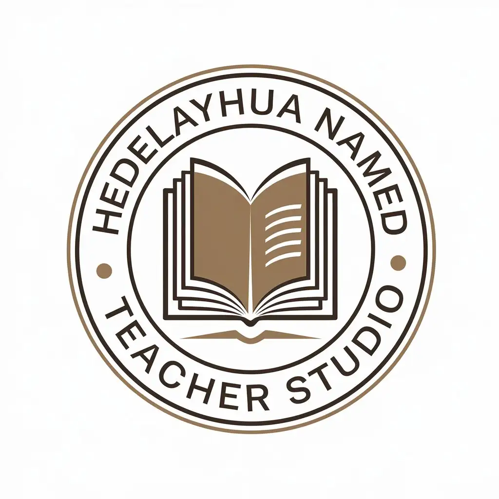 LOGO-Design-for-HeDelayHua-Teacher-Studio-Book-Symbol-with-Educational-Theme