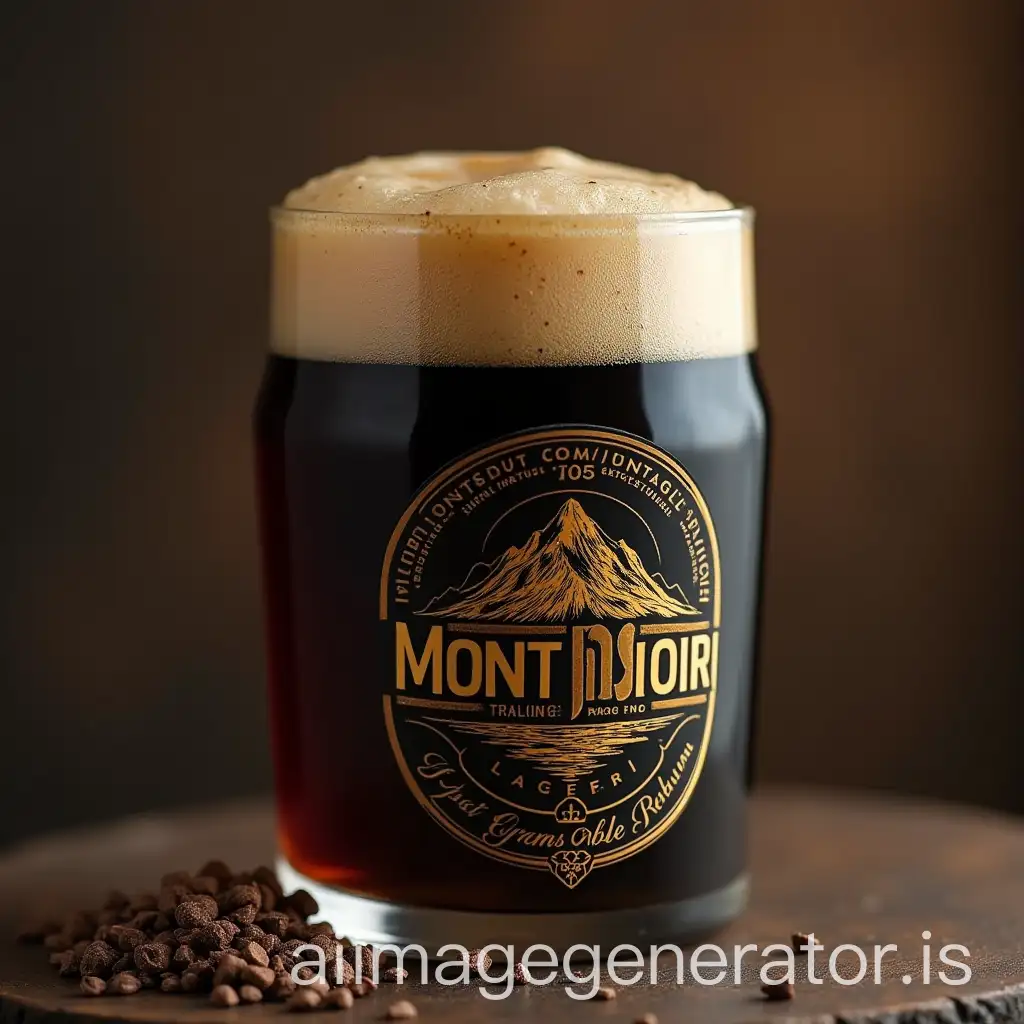 generate image of a beer named Mont Noir