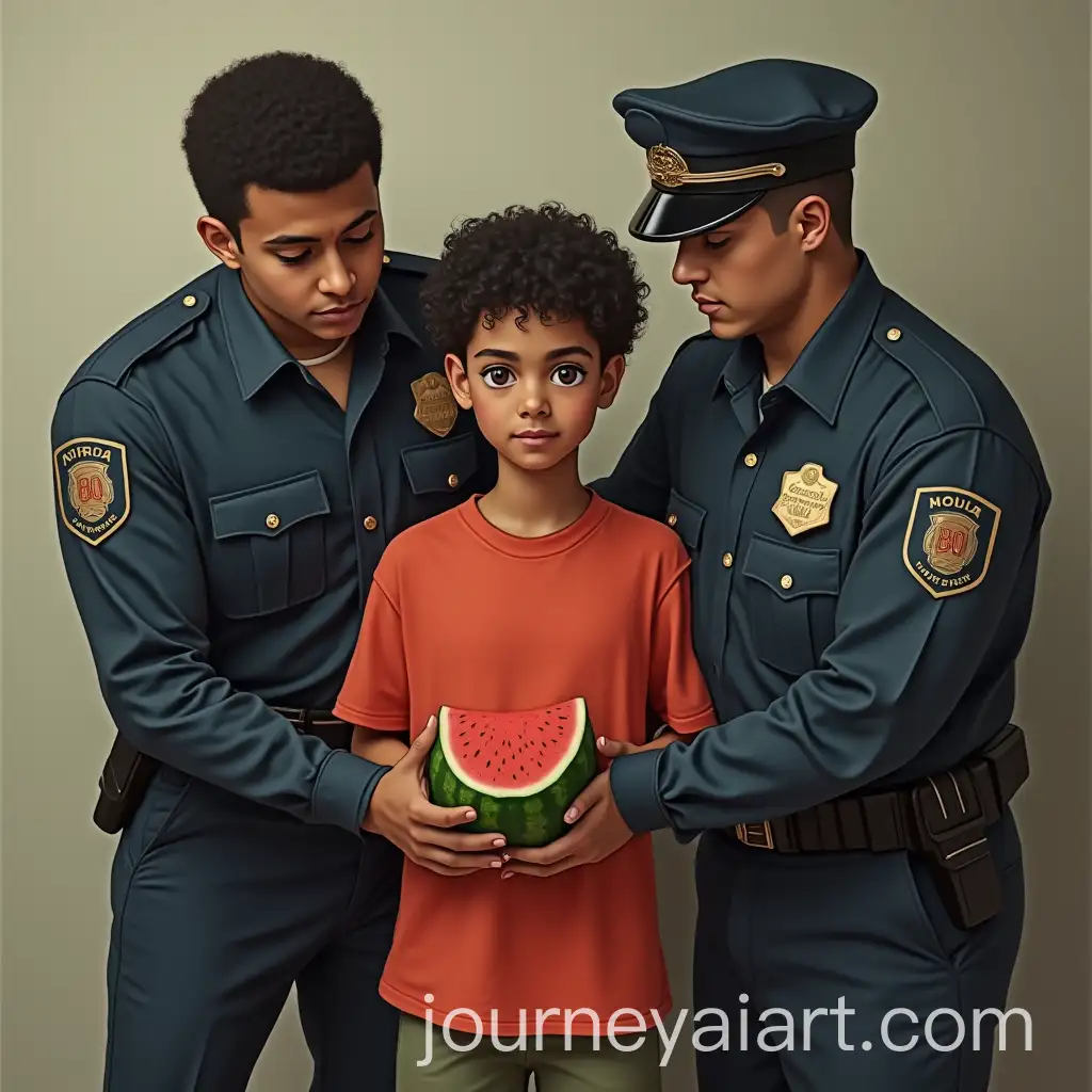 Latin-Teenager-Handcuffed-by-Policeman-for-Stealing-Watermelon