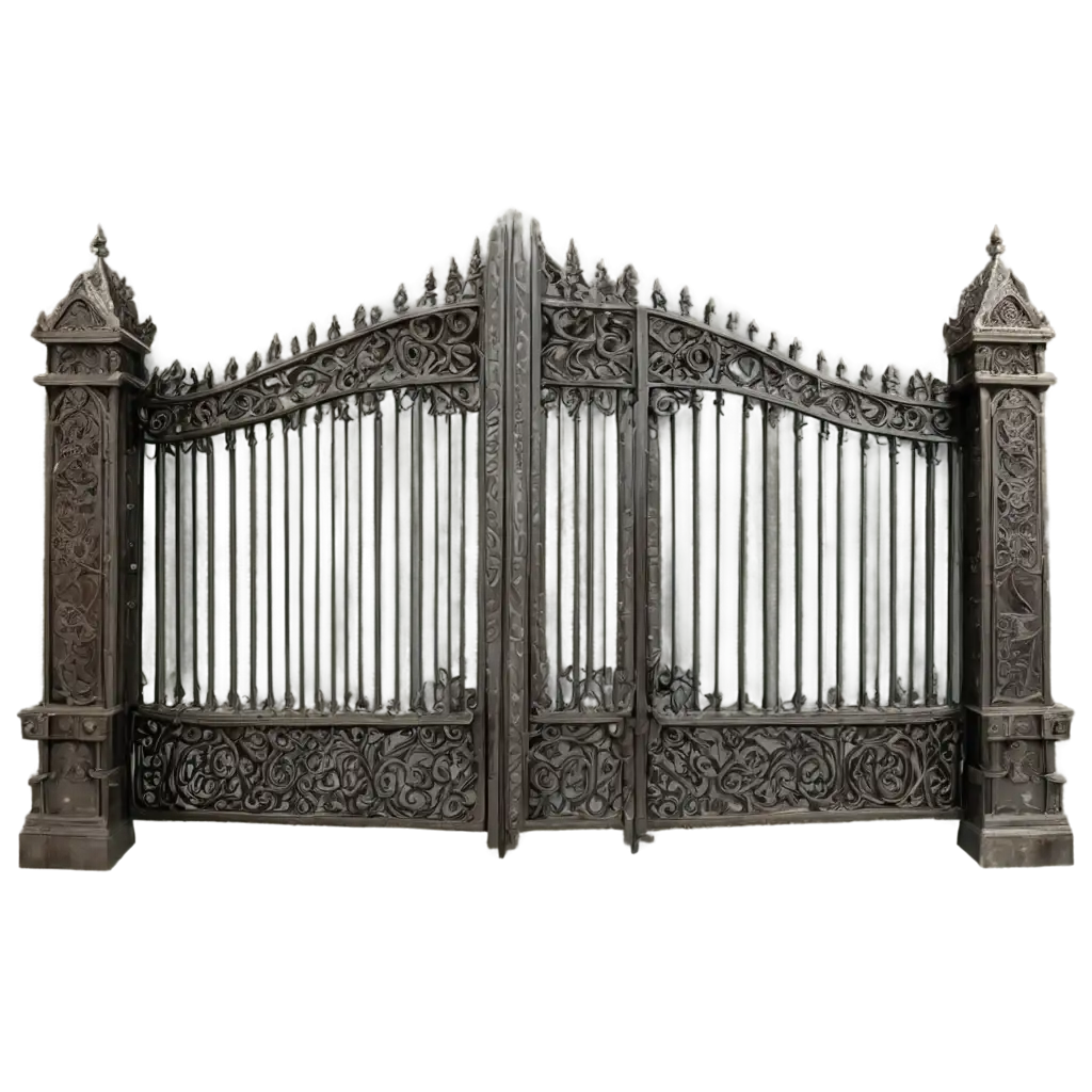 A gigantic steel gate in the style of war craft