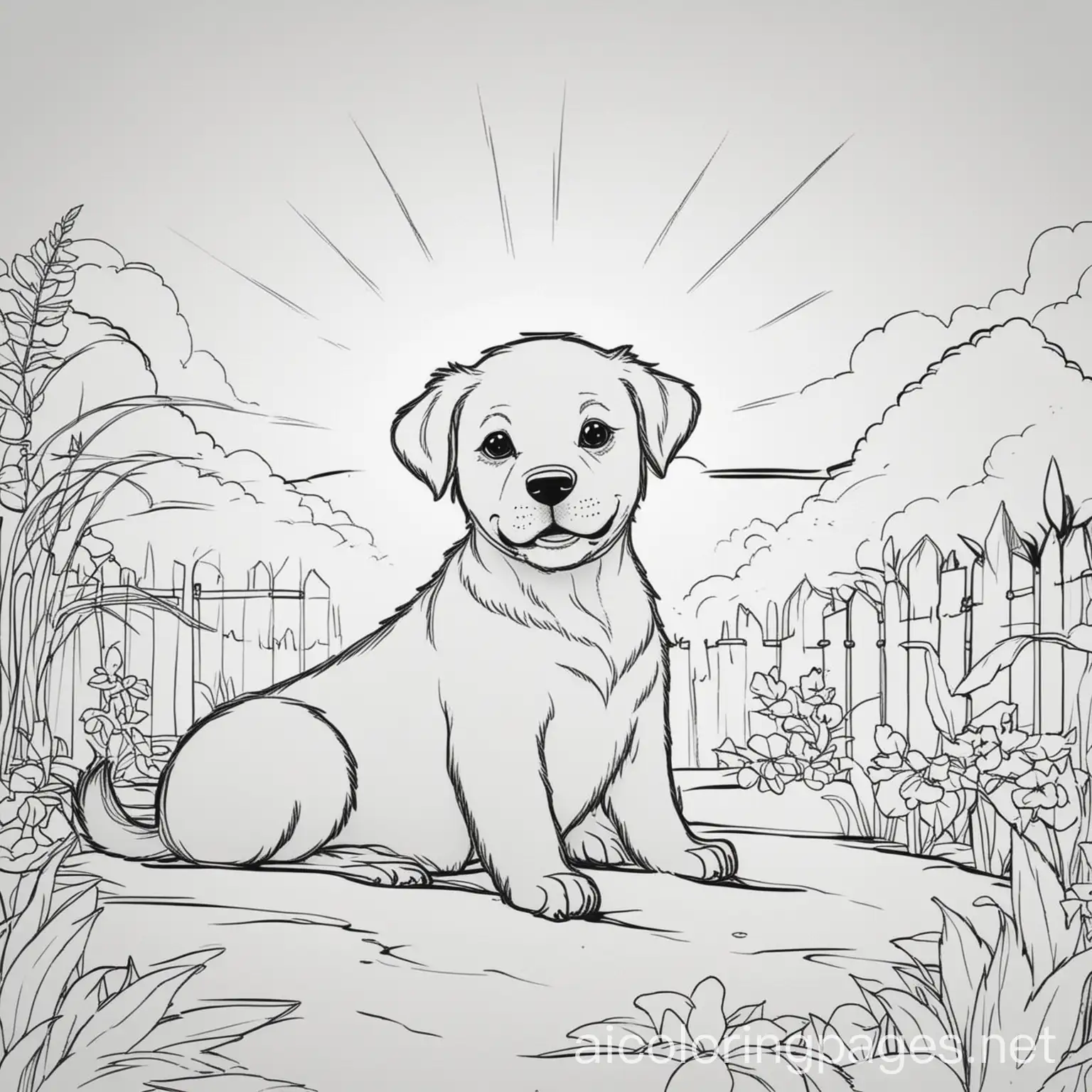 Dog-Coloring-Page-Simple-Line-Art-for-Kids