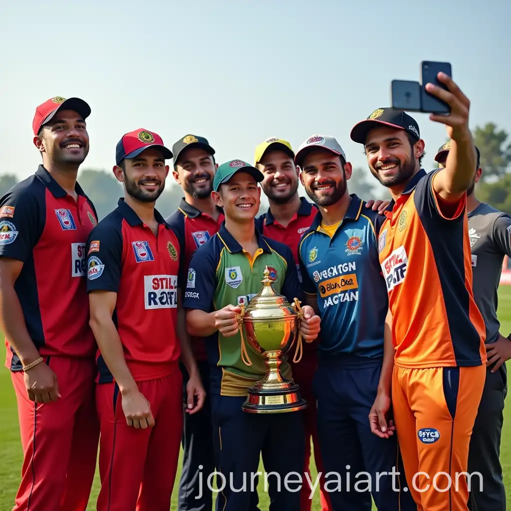 Cricket-Team-Captains-Group-Selfie-with-Trophies