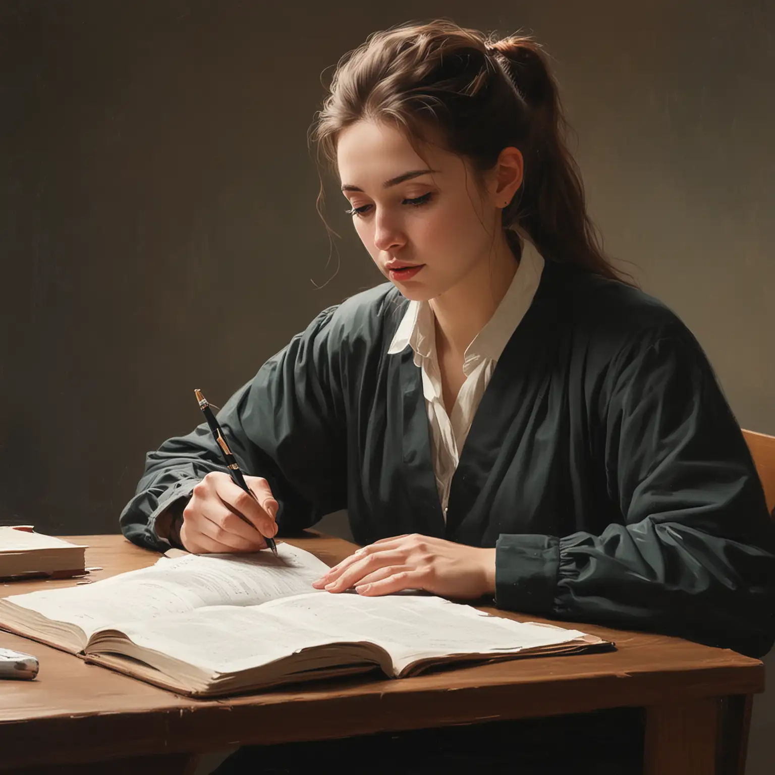 A-Cozy-Study-with-Books-and-a-Vintage-Desk