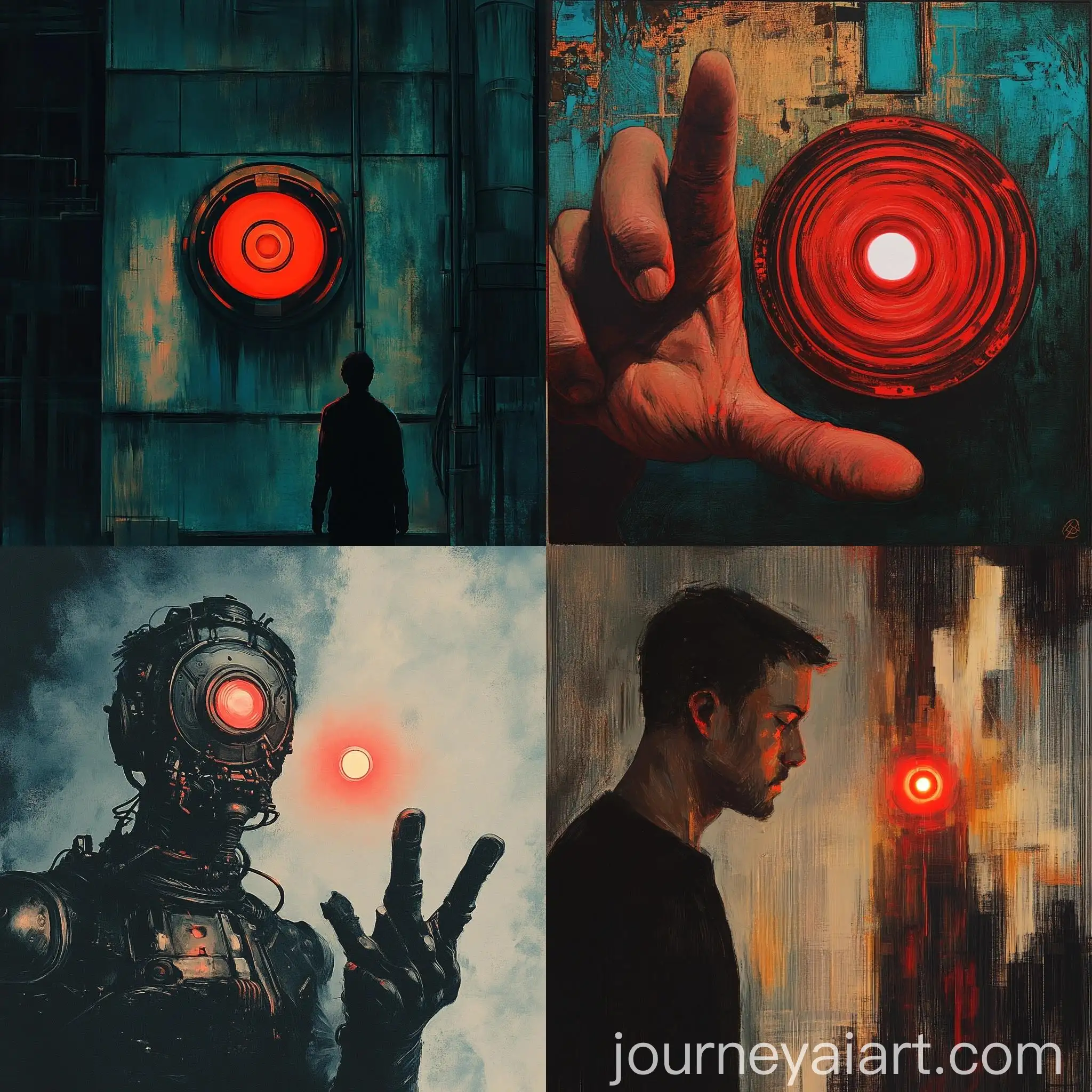 Person-Pressing-Red-Reset-Button-in-Futuristic-Interface