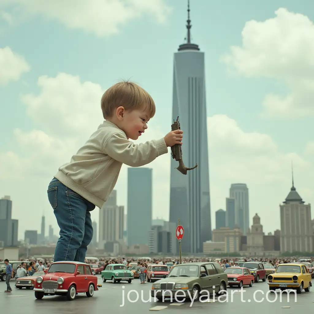 Giant-Child-Playing-with-Skyscraper-and-Miniature-Cars