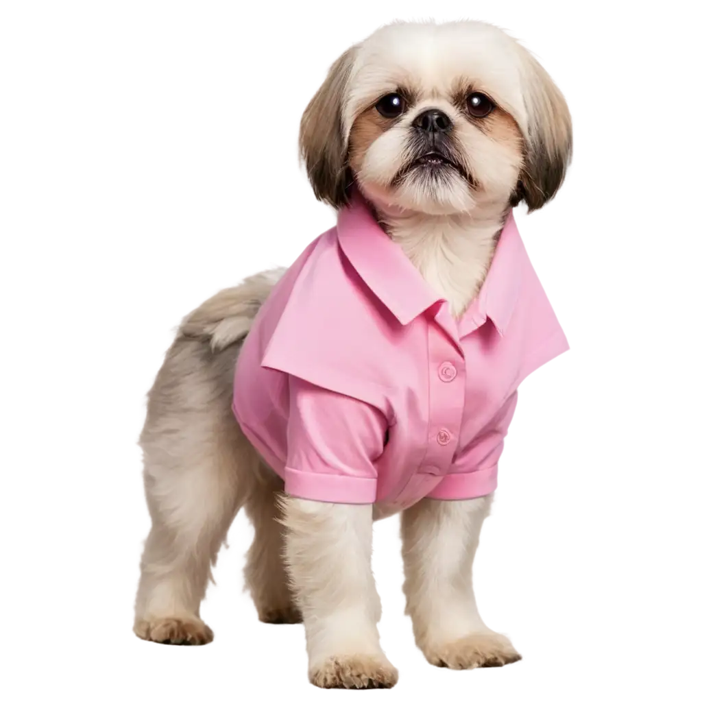 HighResolution-PNG-of-a-Shih-Tzu-in-a-Pink-Peruvian-Pima-Cotton-Shirt-at-Stanford-University