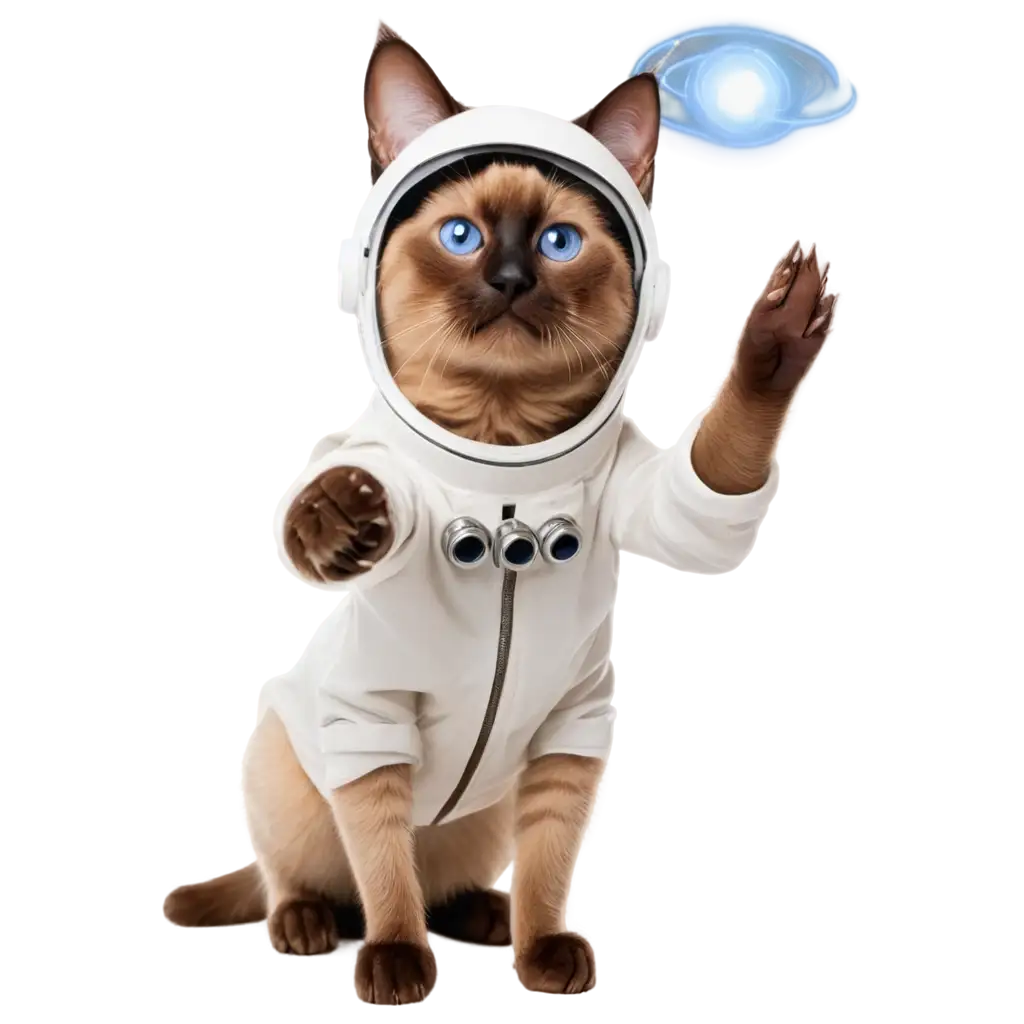 Cute-Siamese-Cat-Astronaut-PNG-Image-with-Reflective-Visor-Transparent-Background