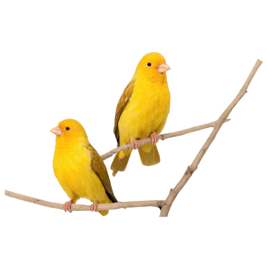 Pair-of-Belgian-Canary-Happy-in-Red-Mosaic-PNG-Image