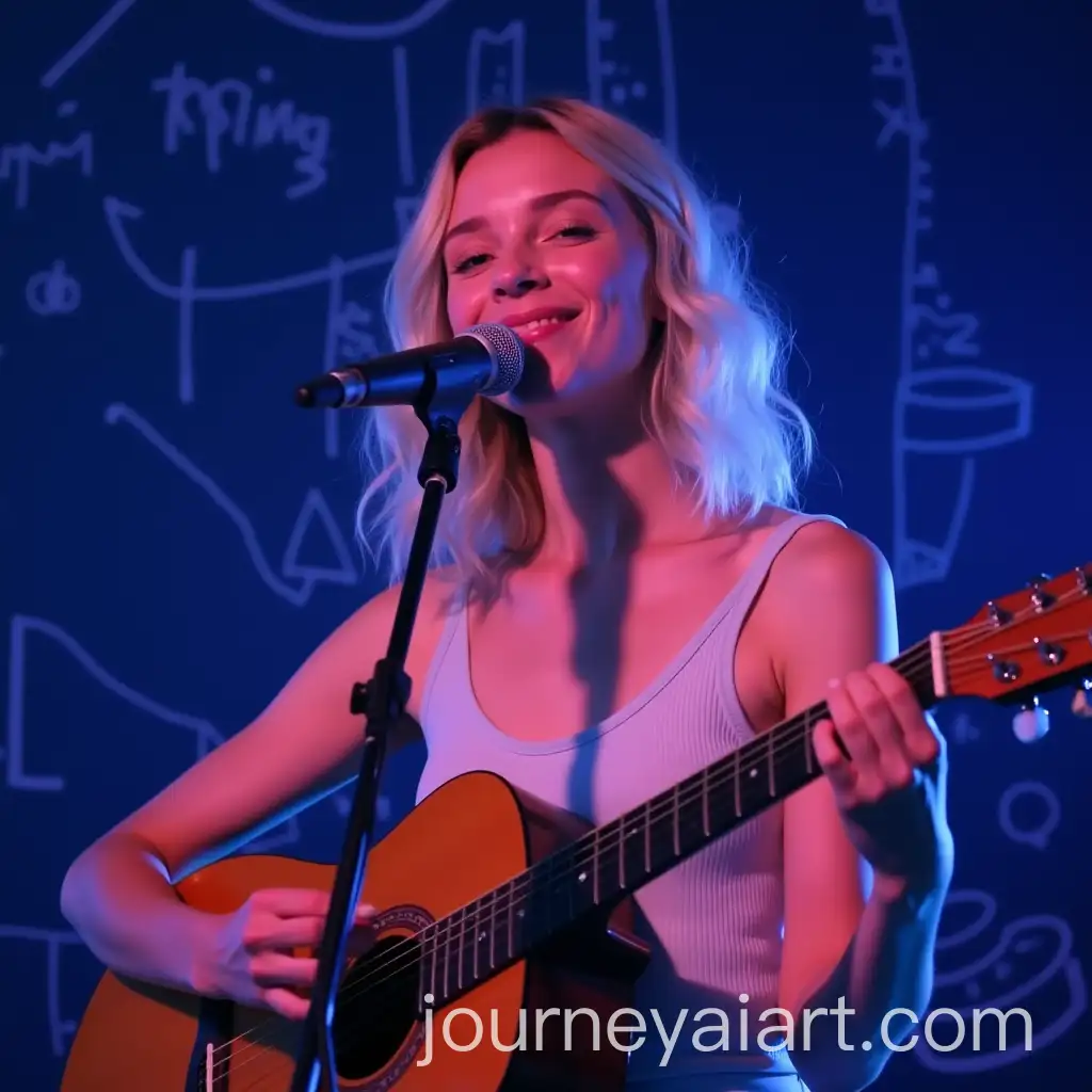 Young-Woman-Performing-with-Acoustic-Guitar-Under-Neon-Lights