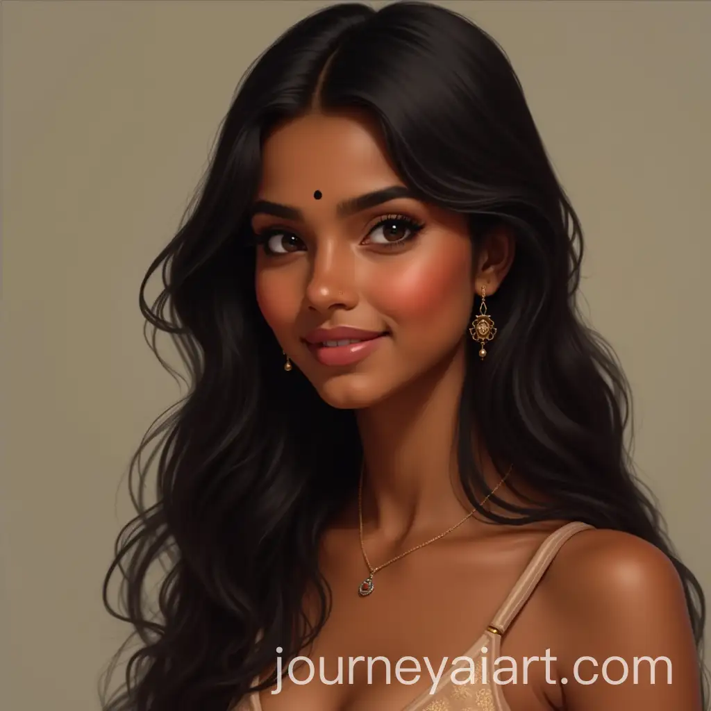 HyperRealistic-Portrait-of-a-22YearOld-Indian-Girl-with-Traditional-Elements