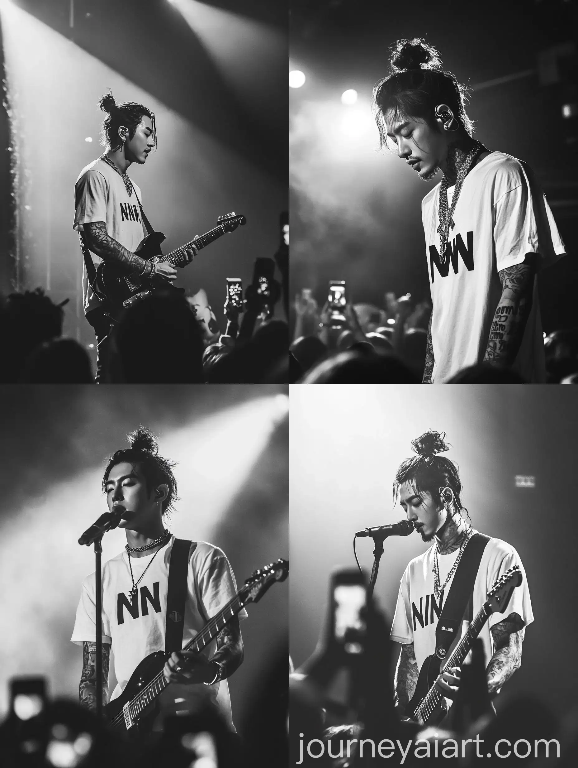 Intense-Live-Rock-Concert-Korean-Male-Guitarist-in-Spotlight