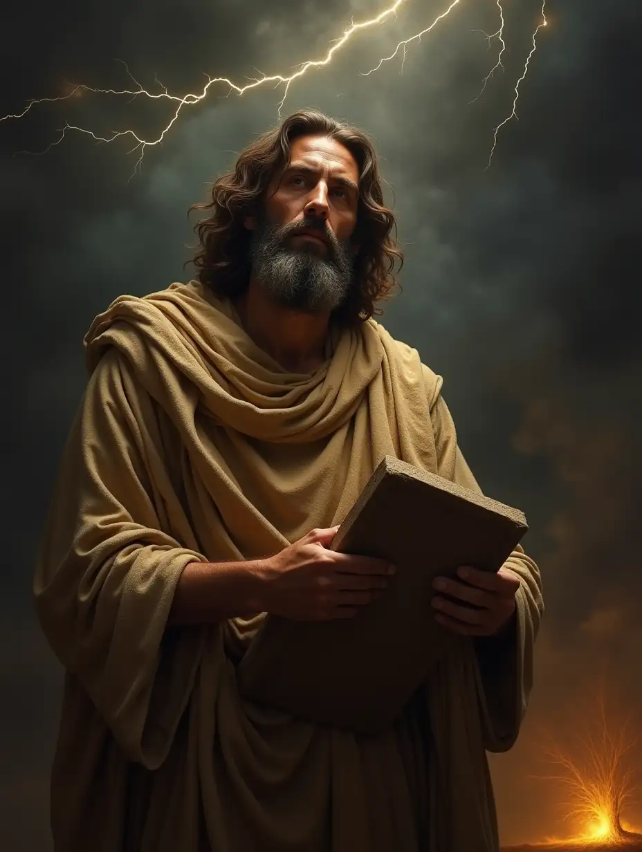 Moses-Holding-Stone-Tablets-Under-a-Stormy-Sky-with-Divine-Revelation