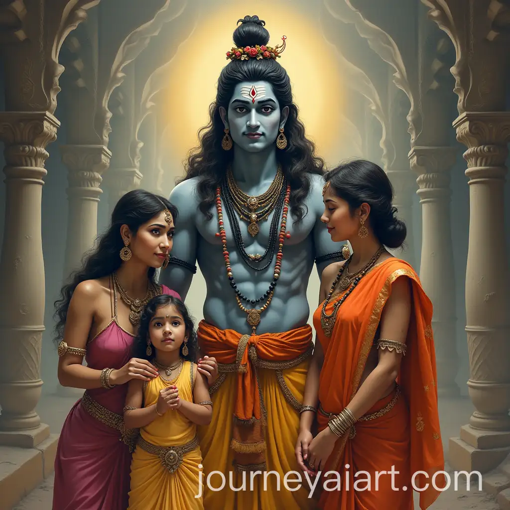 Lord-Shiva-with-Family-in-Serene-Mountain-Setting