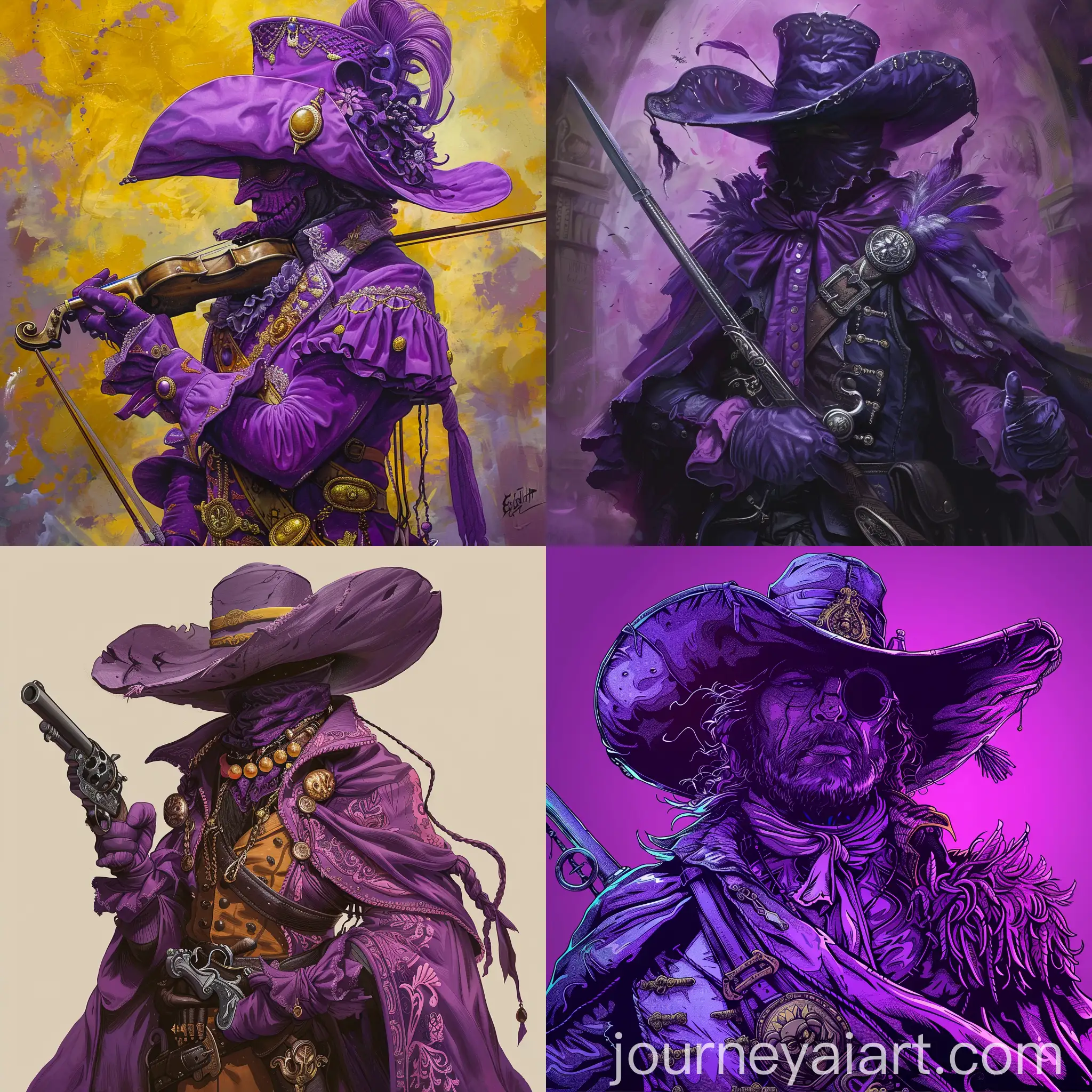 Cyberpunk-Purple-Musketeer-Character-Design