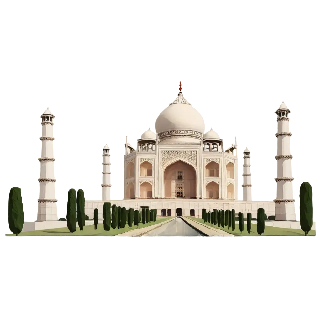 Cartoonish-PNG-of-Taj-Mahal-Realistic-Artistic-Representation