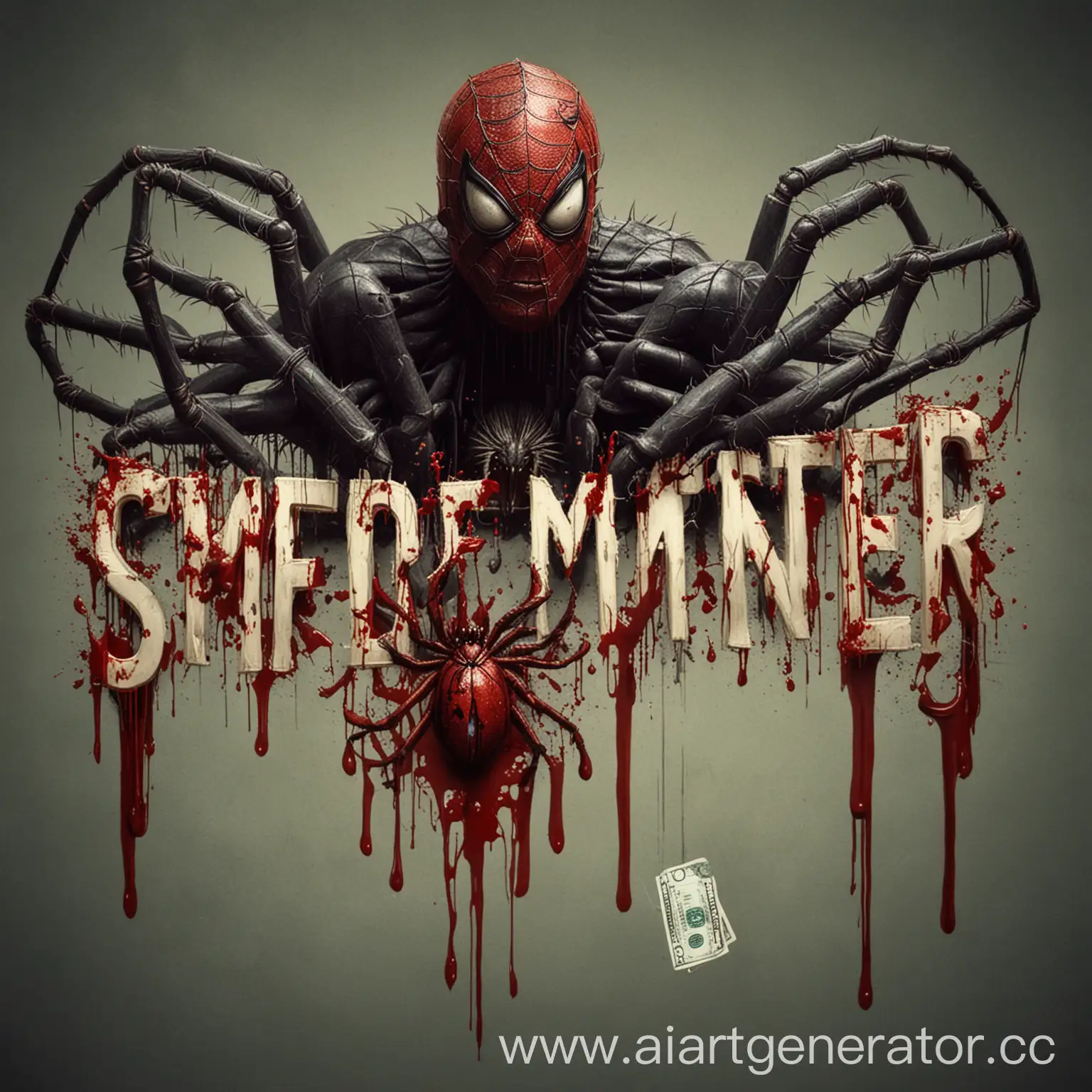 Man-Spider-Holding-Blood-and-Money