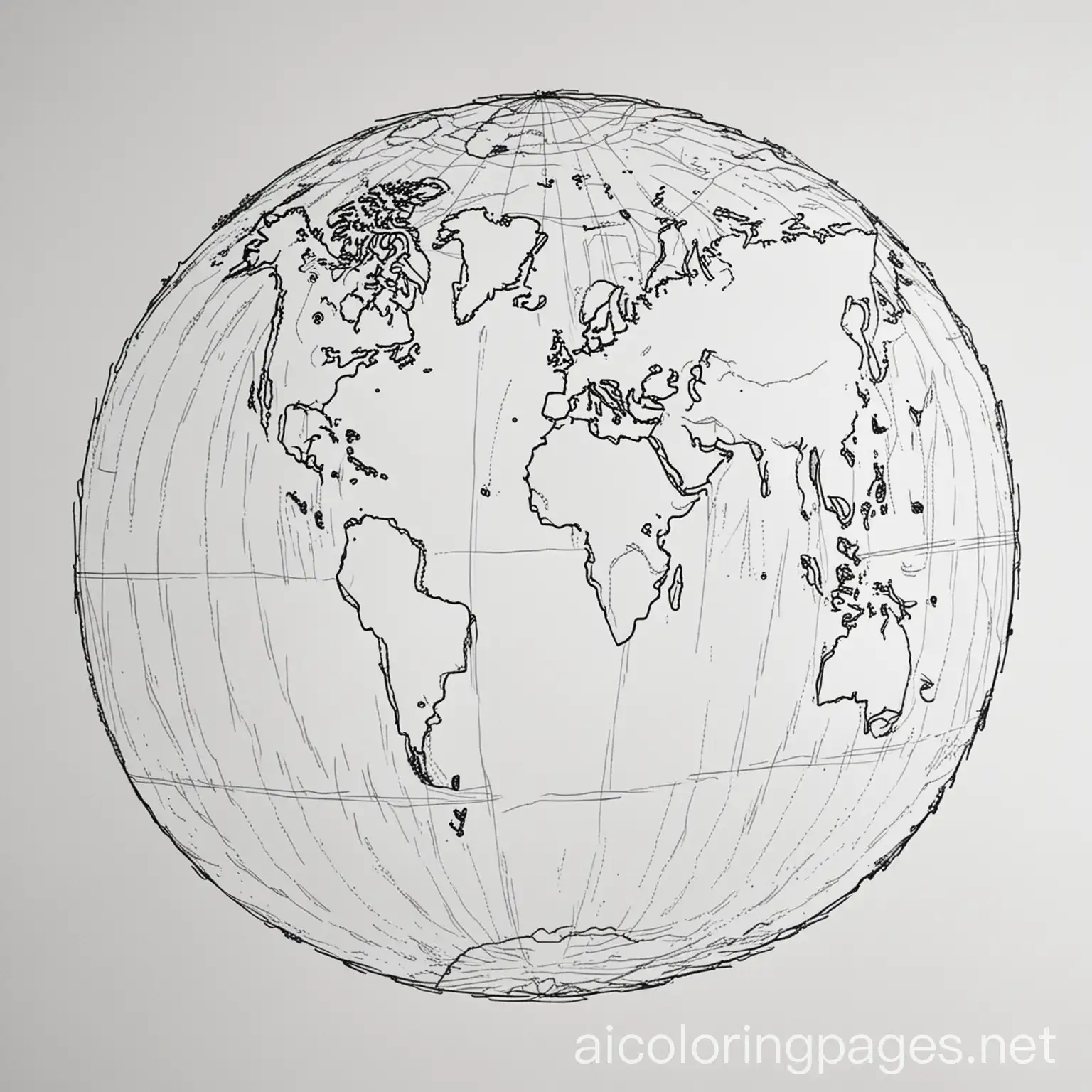 Coloring-Page-Majestic-Earth-on-White-Background