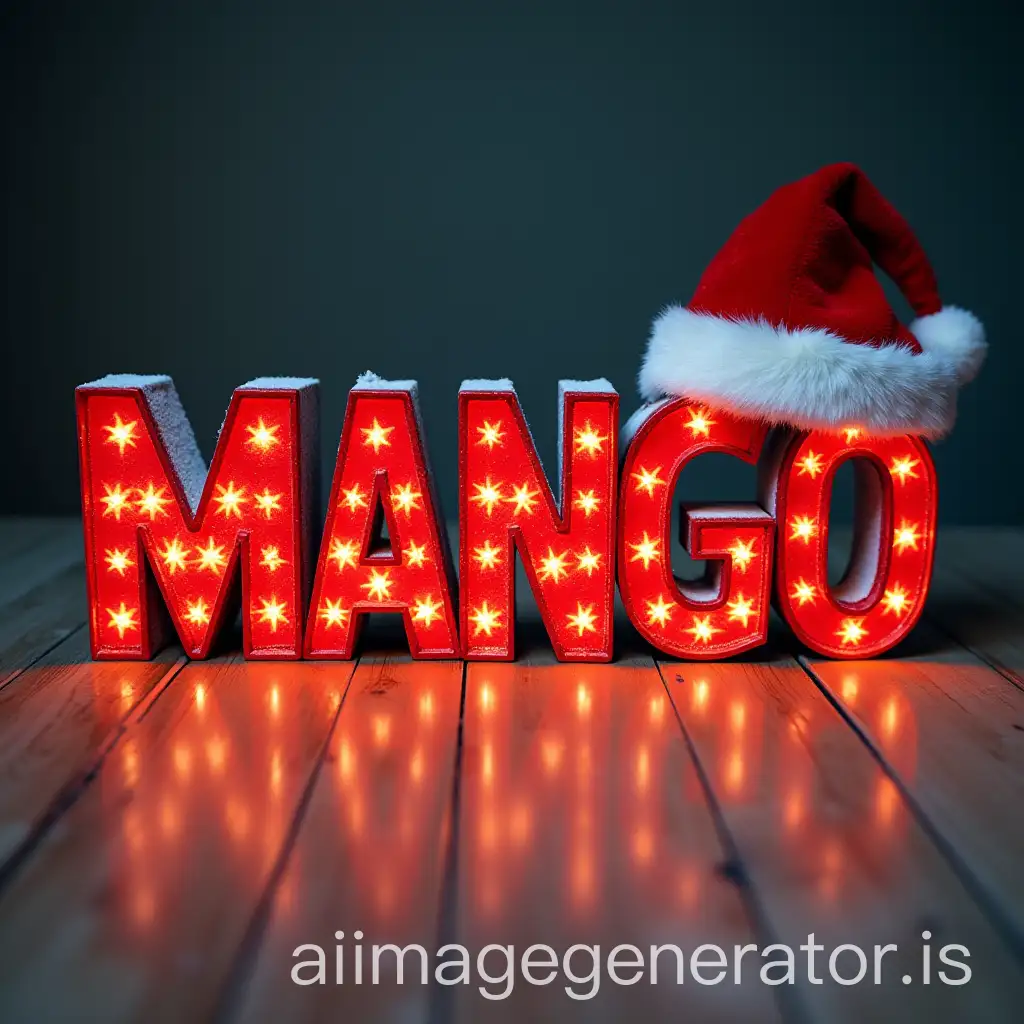 ChristmasThemed-MANGO-Letters-with-Santa-Hat-on-O