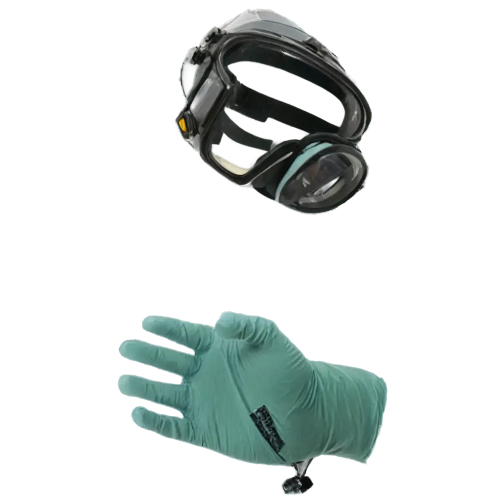 Protective-Equipment-PNG-Image-Featuring-Gloves-and-Laser-Glasses-for-Professional-Use