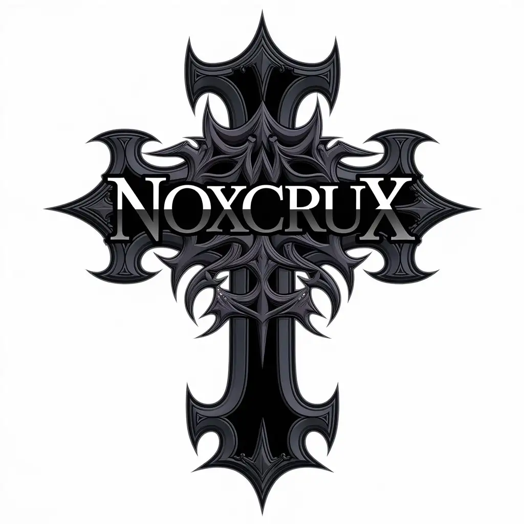 LOGO Design for NoxCrux Dark Goth Crux with Complex Symbolism for Travel Industry