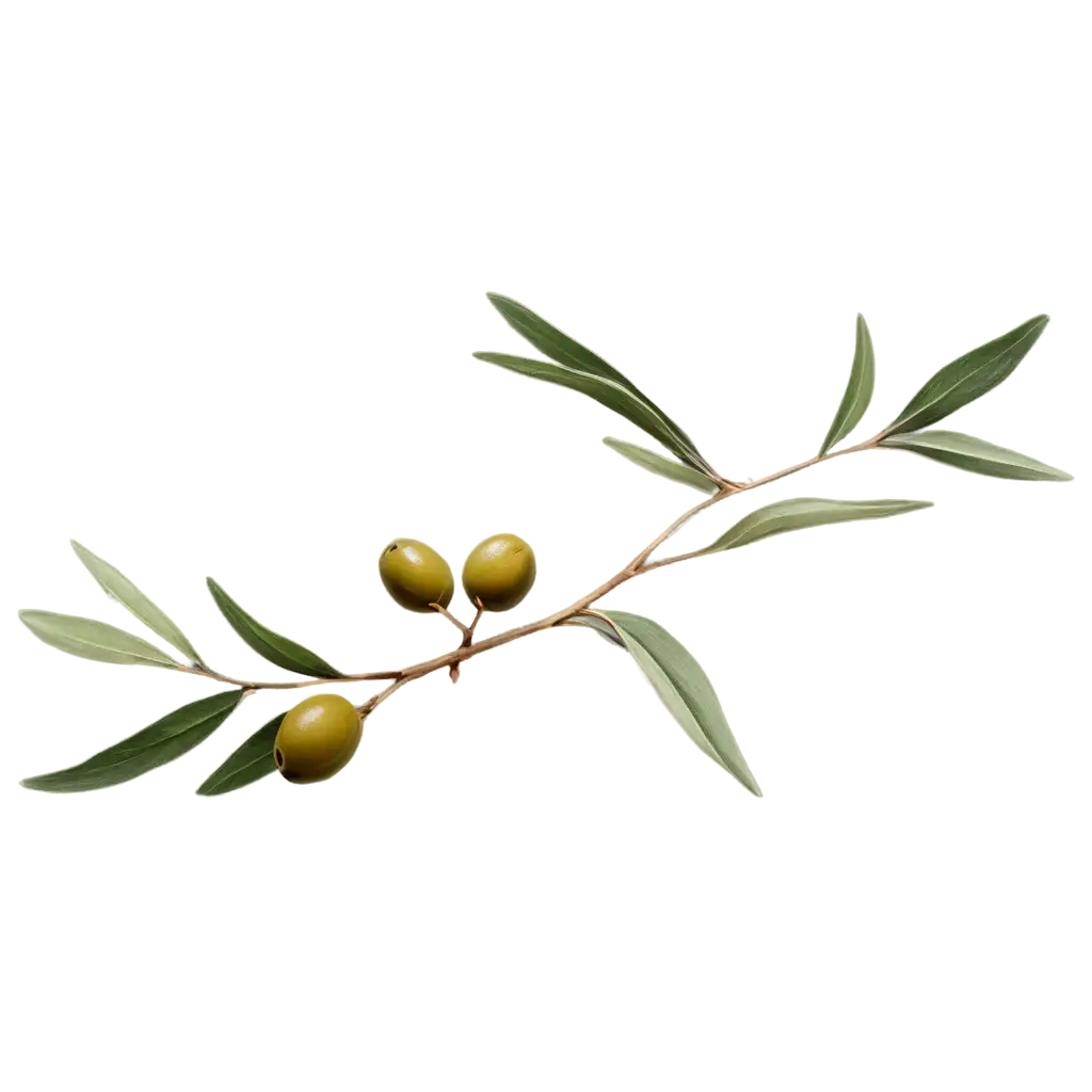 Curved-Olive-Branch-PNG-Image-for-Versatile-Design-Use