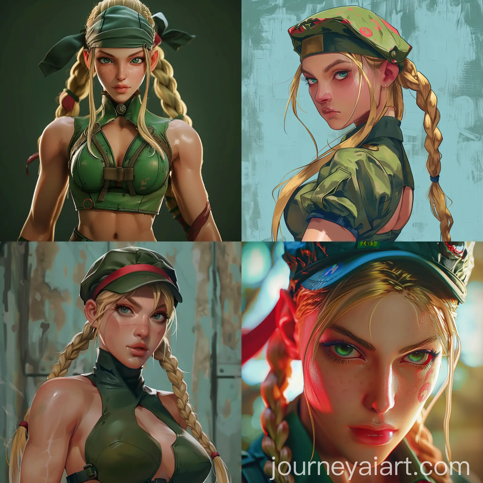 Stylized-Cammy-Character-from-Street-Fighter-6-Game