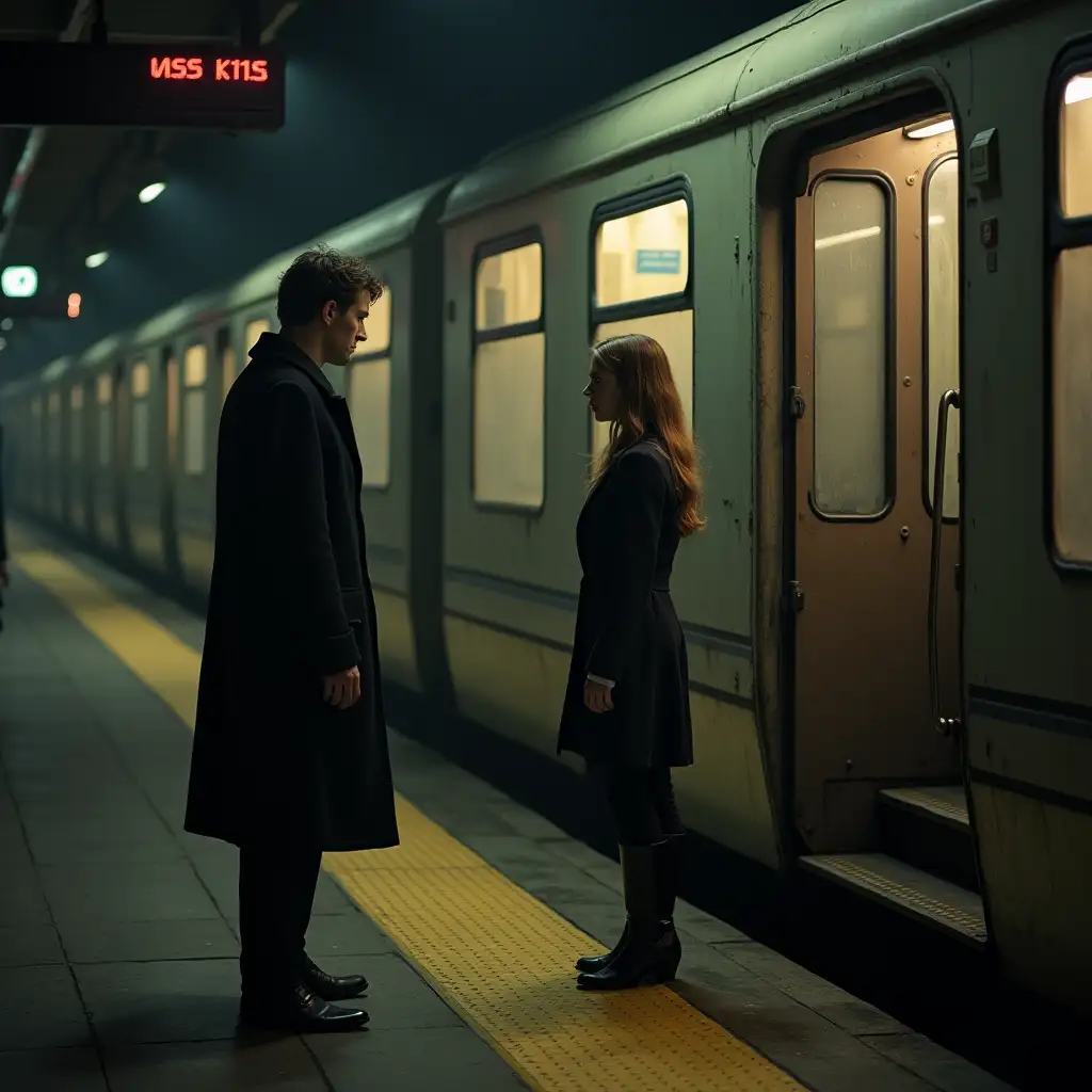 Romantic-Farewell-at-the-Train-Station-in-1960s-Style