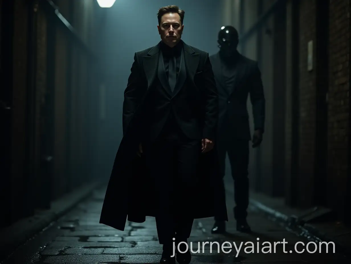 Elon-Musk-as-a-Mafia-Boss-in-a-Dark-Alley-with-Bodyguard