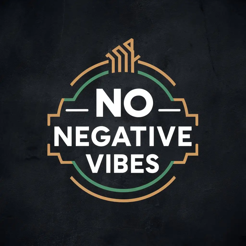 LOGO Design For No Negative Vibes Modern and Bold with Iconic Symbol for Apparel