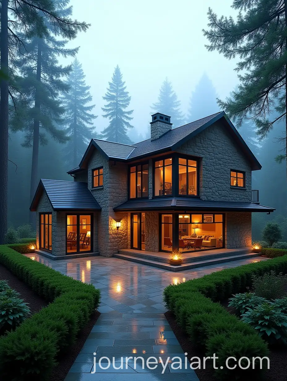 Modern-TwoStory-House-Surrounded-by-Lush-Greenery