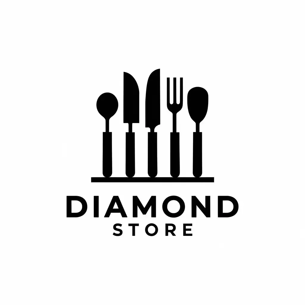 LOGO-Design-for-Diamond-Store-Kitchen-Tools-Symbol-with-Diamond-Clarity