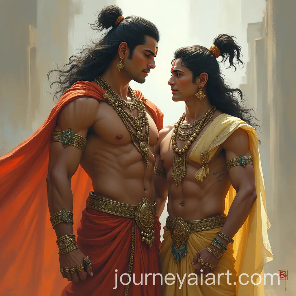 Arjun-and-Krishna-in-a-Divine-Scene-from-the-Bhagavad-Gita