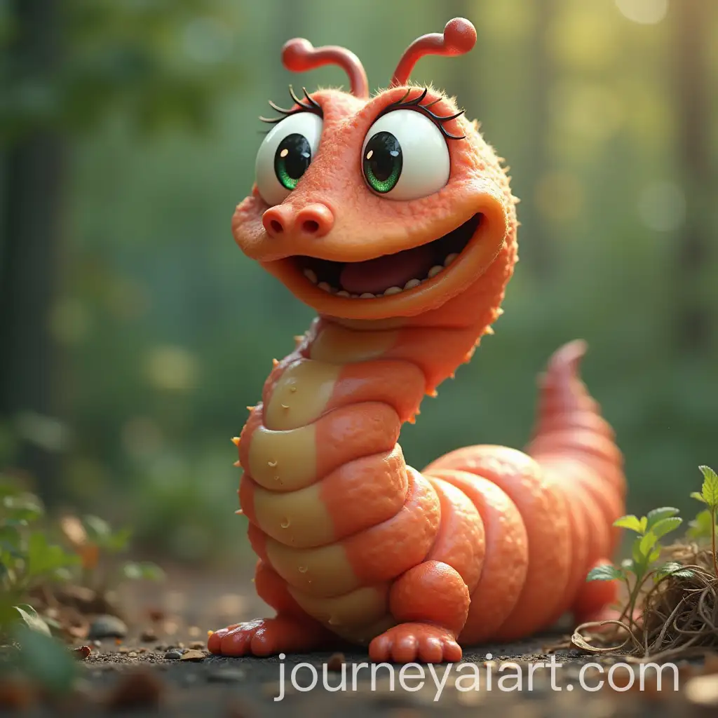 Funny-Worm-Character-with-Playful-Expression