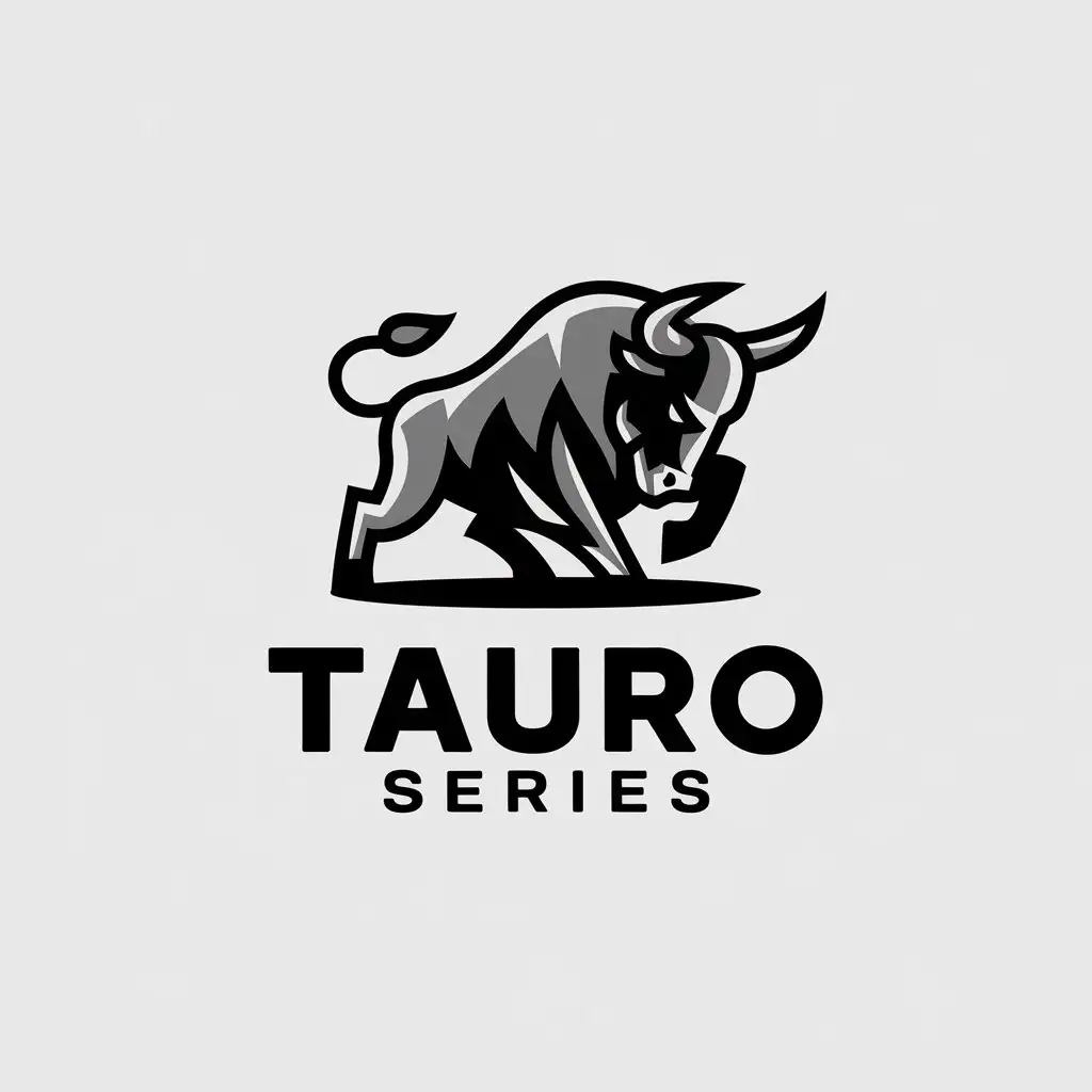 a vector logo design,with the text "tauro series", main symbol:a bull,Moderate,be used in Others industry,clear background