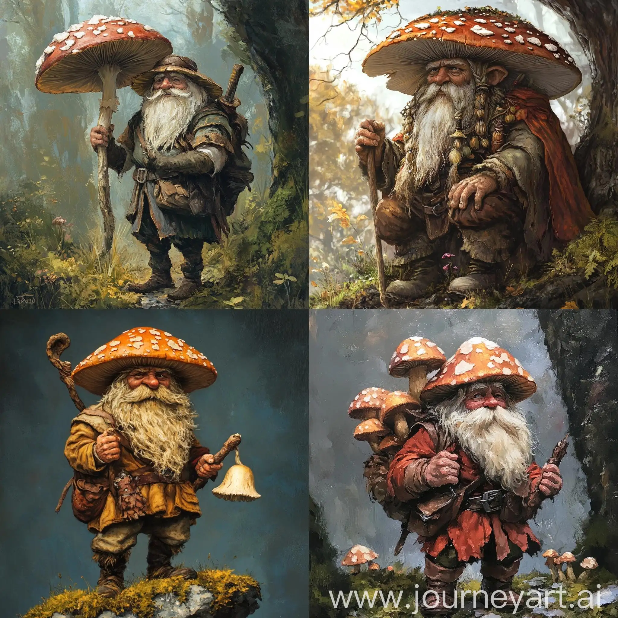 Dwarf-Druid-Gathering-Mushrooms-in-Enchanted-Forest