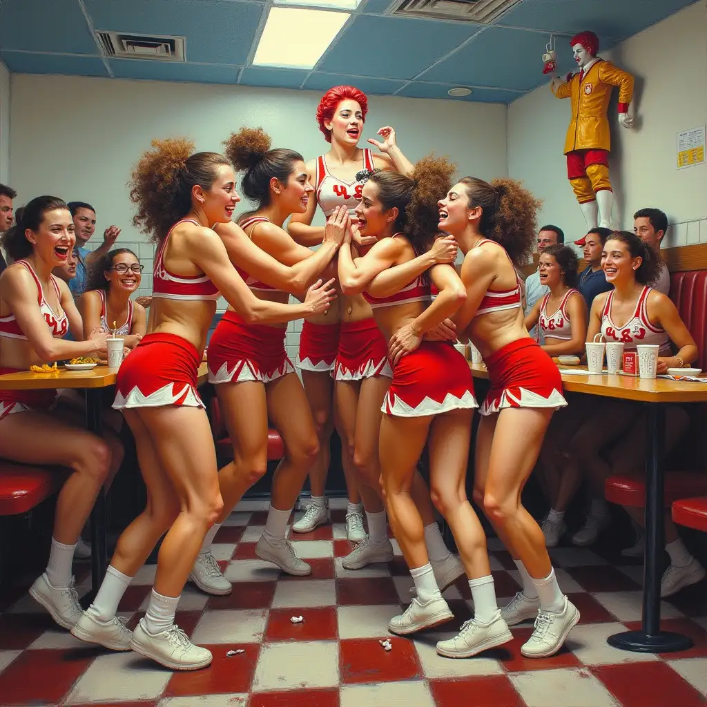 College-Cheerleaders-in-a-Brawl-Inside-McDonalds-with-Food-Flying