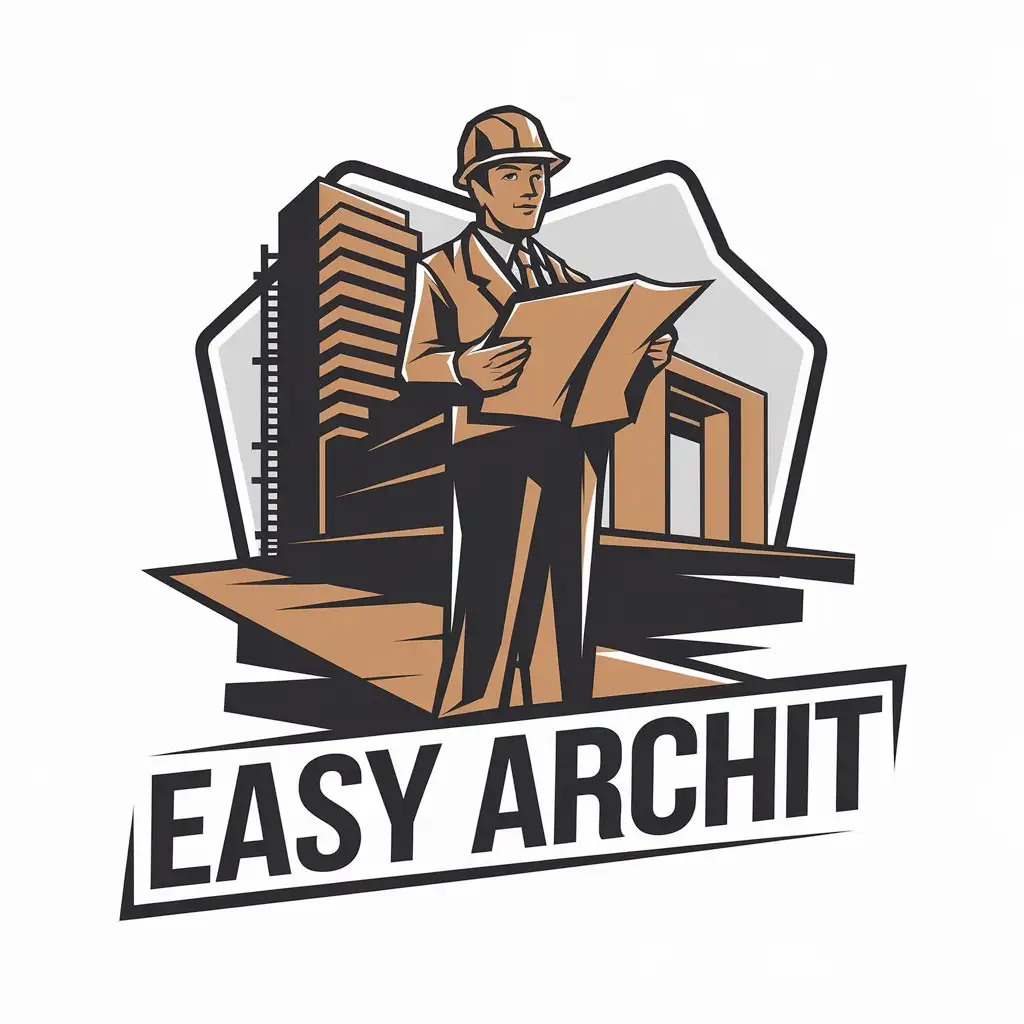 LOGO Design for Easy Archit 3D Civil Engineer with Building Construction Theme