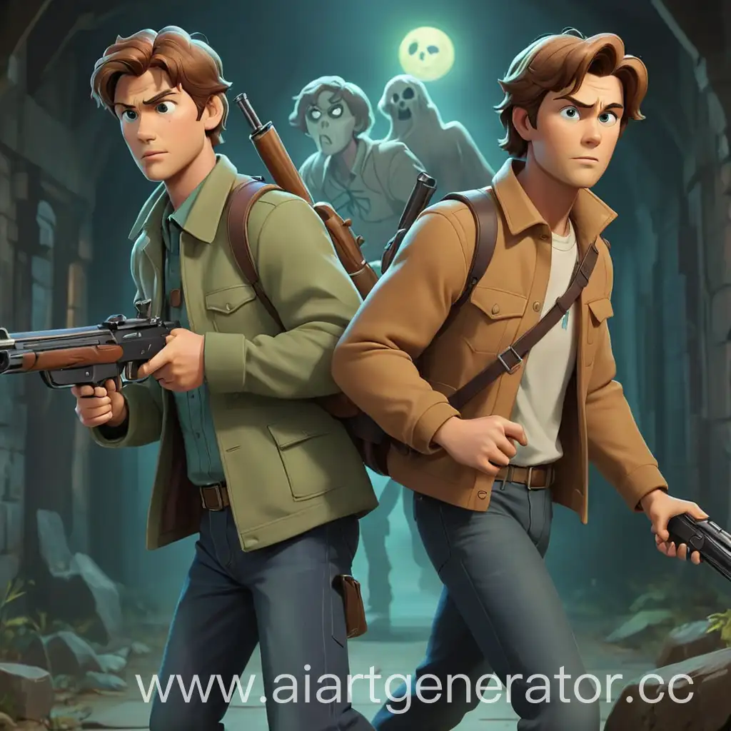 Dean-and-Sam-Winchester-Hunting-Ghost-in-ScoobyDoo-Style