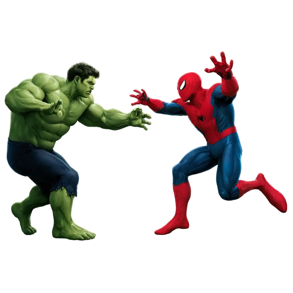 Epic-Showdown-SpiderMan-vs-Hulk-PNG-Image-for-Stunning-Visuals