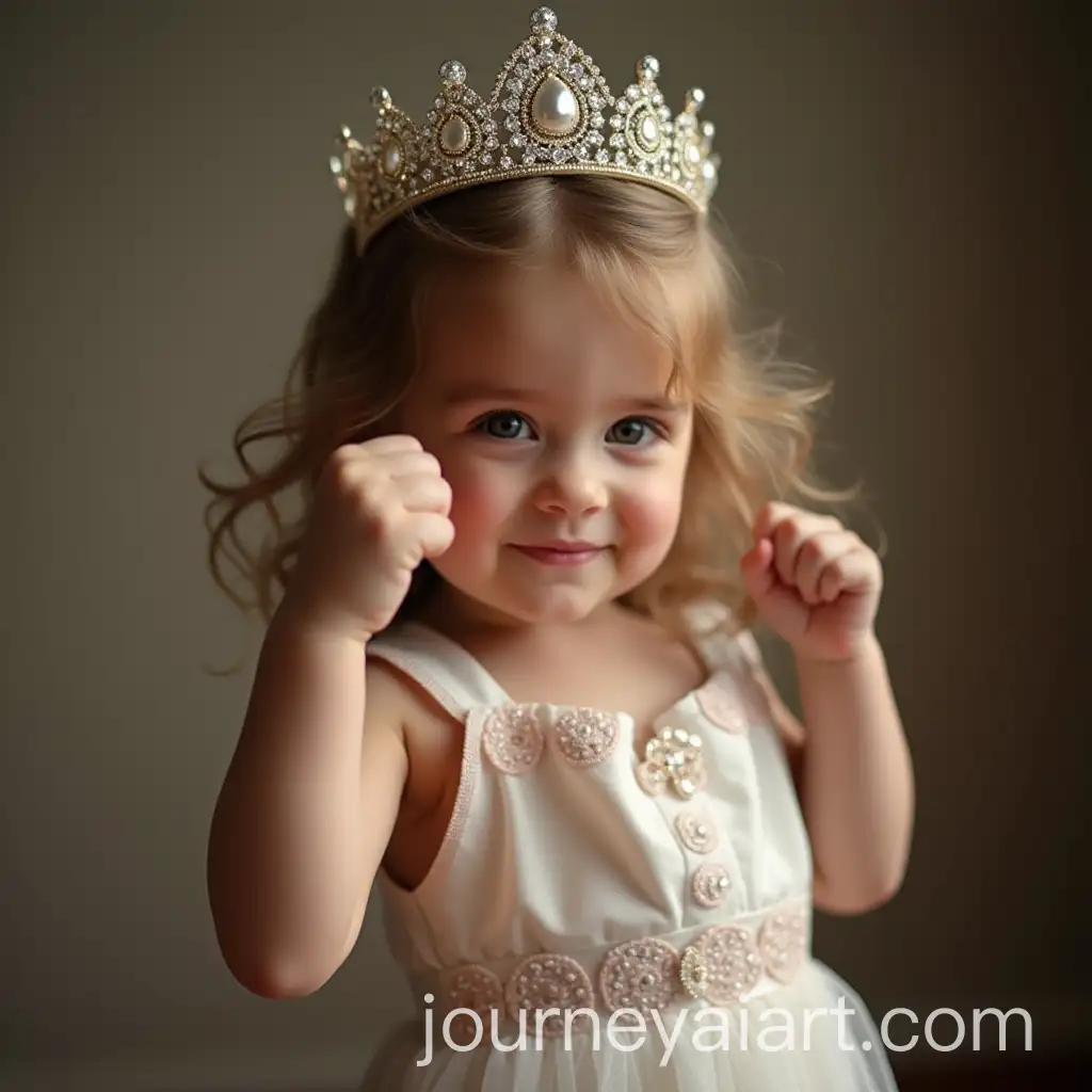 Little-Beautiful-Princess-Showing-Fists-in-a-Defiant-Pose