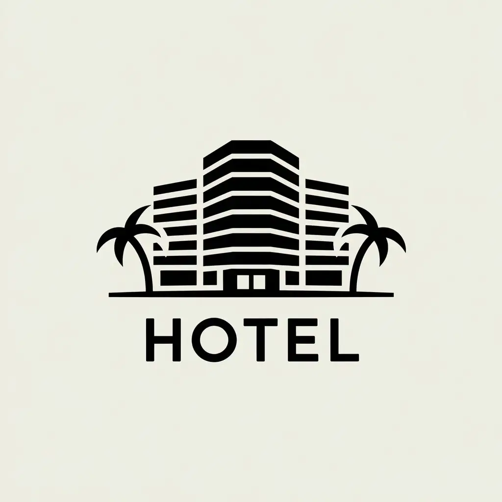 LOGO Design for Hotel Vector with Clear Background and Hotel Symbol