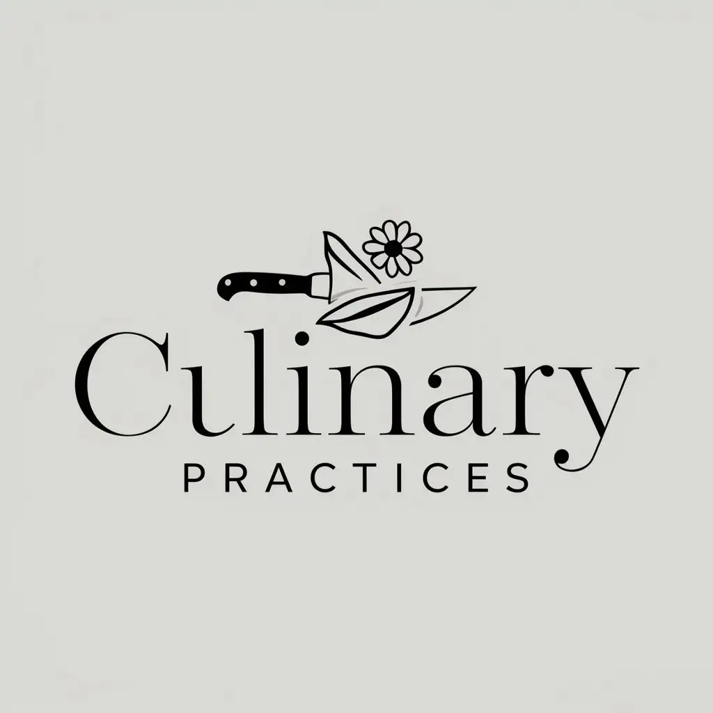 LOGO-Design-for-Culinary-Practices-Knife-Flower-and-Flint-Elements-with-a-Modern-Twist